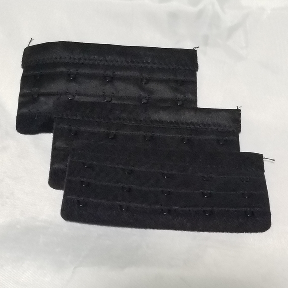 5-Hook Black Bra Back Band Extenders 10 pieces - Picture 2 of 7